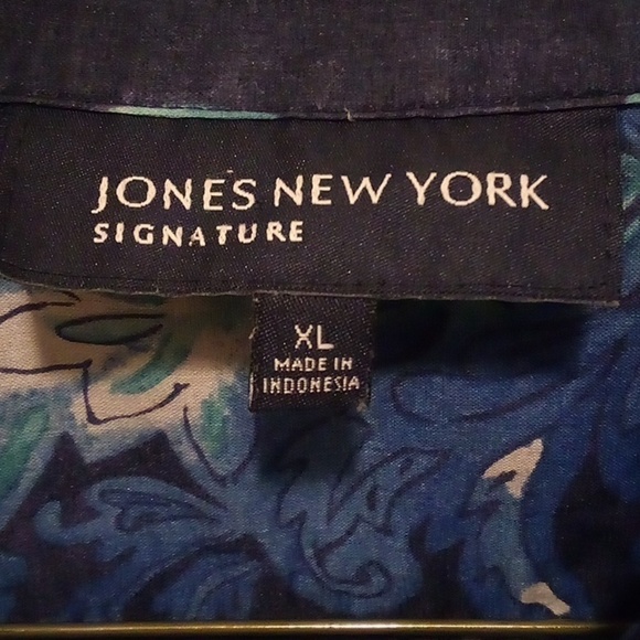 Jone's New York Signature Splash Of Color Mid/Long Sleeve Top - Size XL - Picture 6 of 10